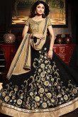 Shilpa Shetty Black Georgette Bollywood Anarkali Suit