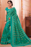 Decent Green Art Silk Saree With Art Silk Blouse