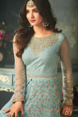 Lovely Net Anarkali Suit in Powder Blue Color 
