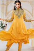 Yellow Georgette Trouser Suit