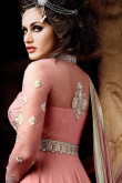 Pink Georgette Anarkali churidar Suit With Dupatta