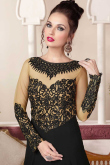 Black Georgette Anarkali Suit With Dupatta