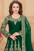 Anarkali Churidar Suit With Embroidered Dupatta