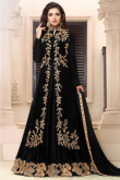 Black Georgette Wedding Lehenga Choli With Net Dupatta