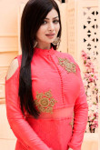 Ayesha Takia Pink Long Banglori Silk Anarkali Suit With Dupatta