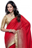 Maroon Georgette Saree with Silk Blouse