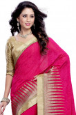 Pink Georgette Saree with Silk Blouse