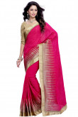 Pink Georgette Saree with Silk Blouse
