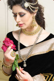 Black Art Silk Saree with Blouse