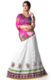 Blue Net Lehenga and Banarsi Brocade Choli