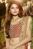 Cream Viscose Saree With Art silk Blouse
