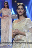 Sonam Kapoor White Net Saree With Blouse