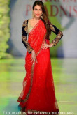 Red Net Saree With Art silk Blouse