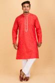 Beautiful Light Red Colored Kurta Pajama set for Eid