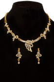 Crystal Studded Necklace with Jhumka earrings 