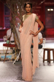 Designer Pale Pink Georgette Saree With Net Blouse
