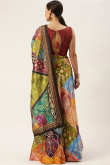 Digital print Multi Color Silk A-Line Style Lehenga