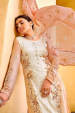 Digital Printed Viscose Light Peach Trouser Suit