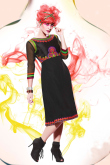 Black Art Silk Georgette Kurti
