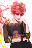 Black Art Silk Georgette Kurti