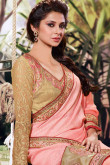 Pink Art Silk Saree with Blouse
