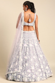Dori Embroidered Mauve Chinnon Panelled Style Lehenga