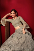 Dori Embroidered Net Oat Beige Panelled Lehenga