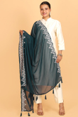  Light Mauve Georgette Sequins Embroidered Dupatta