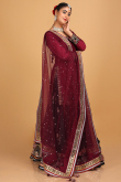 Dusty Black Chinnon A Line Lehenga for Wedding & Party