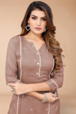 Dusty Mauve Rayon Straight Cut Kurti