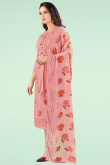 Dusty Pink Chanderi Embroidered Churidar Suit