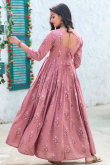 Kurti in Cotton Dusty Pink with Printed for Party 