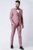 Dusty Pink Men's Polyester Tuxedo Suit