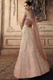 Dusty Pink Net Lehenga Choli With Sequins Work