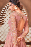 Dusty Pink Bangalori silk Anarkali Style Lehenga
