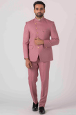 Dusty Pink Viscose Jodhpuri Style Plain Men's Coat Pant