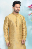 Wedding Special Golden Kurta WIth Churidar
