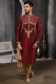 Wedding Special Men Sherwani In Maroon
