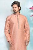 Wedding Special Readymade Peach Kurta With Churidar