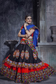 Embroidered Art Silk Red Lehenga