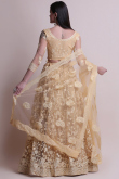Embroidered Net Beige Lehenga with Resham Thread Work