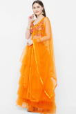 Embroidered Orange Lehenga Choli