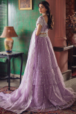 Embroidered Organza Lavender Pink Lehenga