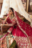 A Line Lehenga in Silk Red for Bridal Wear