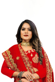 Lehenga in Velvet Red with Dori Embroidery for Sangeet