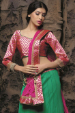 Emerald Green Traditional Net Lehenga for Party 