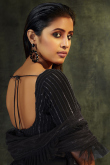 Fancy Embroidered Georgette Black Lehenga