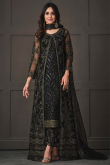 Festival Wear Black Net Embroidered Trouser Suit 