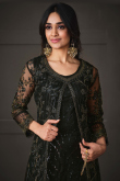Festival Wear Black Net Embroidered Trouser Suit 
