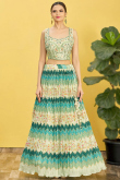 Festival Wear Multi-Color Floral Print Chinnon Lehenga 